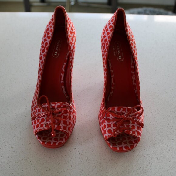 Coach Women's Corey Open Toe Pump Heels - Picture 1 of 4